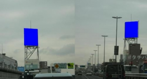 首都高速７号線上下面より見えます